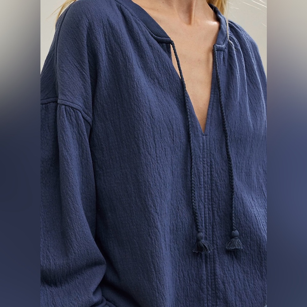 NWT(in packaging)Aerie Easy Street Sweatshirt Premium cotton Navy Blue - Picture 5 of 6